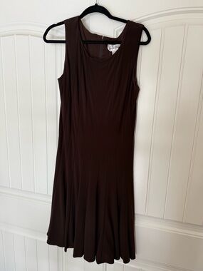 Joseph Ribkoff Classic Sleeveless Brown Dress